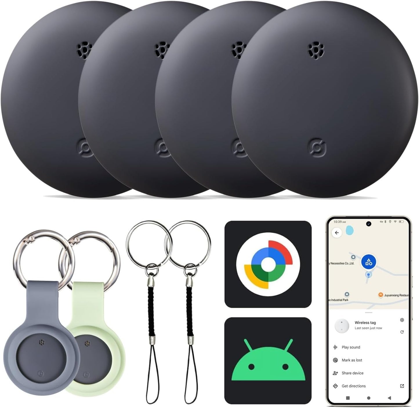 Dual System iOS Android FindMy Wireless Tag – Waterproof Mini GPS Tracker