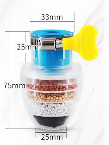 Universal 6-Layer Kitchen Faucet Water Filter Purifier with Activated Carbon