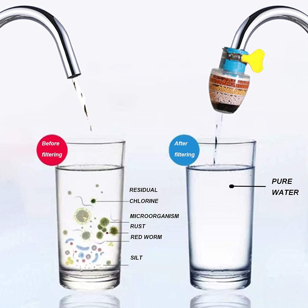 Universal 6-Layer Kitchen Faucet Water Filter Purifier with Activated Carbon