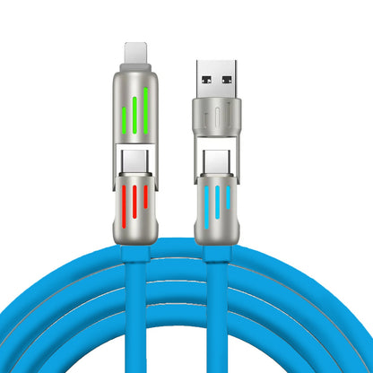 4 in 1 Type-C 240W Fast Charging USB Data Cable – Multi Device Charging Cable