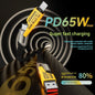 PD 65W Fast Charging Cable 4-in-1 Multi Phone Charger Cable with Voltage Display