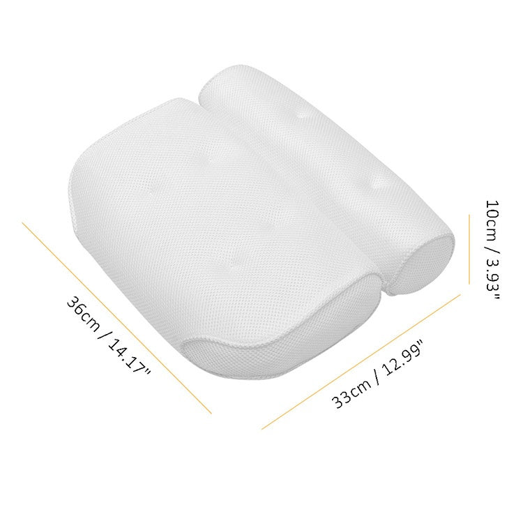 Waterproof Spa Bath Pillow with 6 Strong Suction Cups