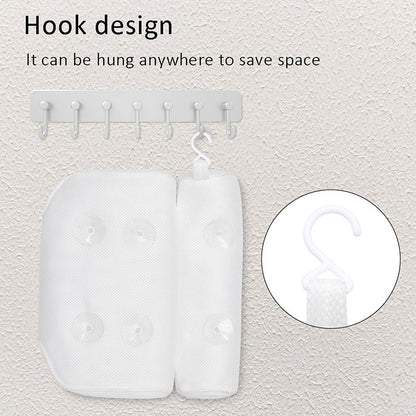 Waterproof Spa Bath Pillow with 6 Strong Suction Cups